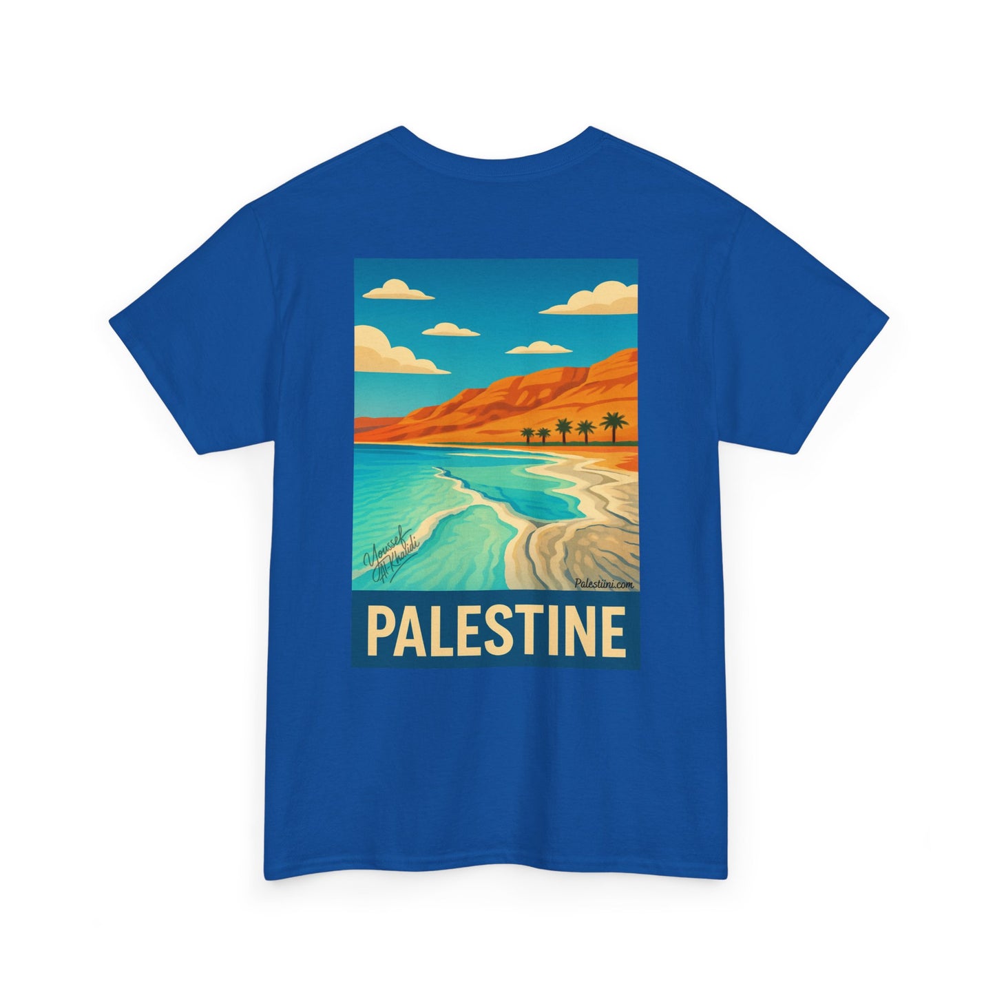 Tee shirt Palestine - "Vagues de Palestine" - Impression Dos