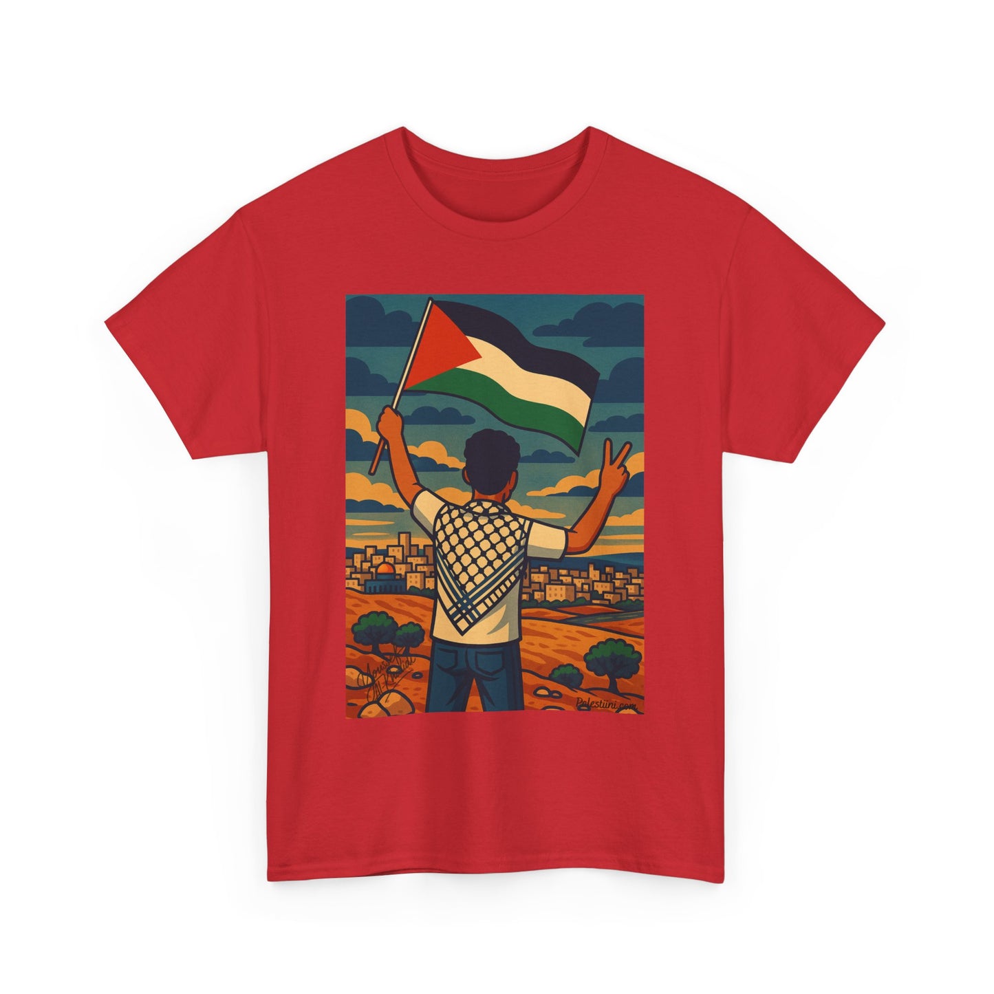 T-shirt Palestine - "Le Salut" - Impression Devant