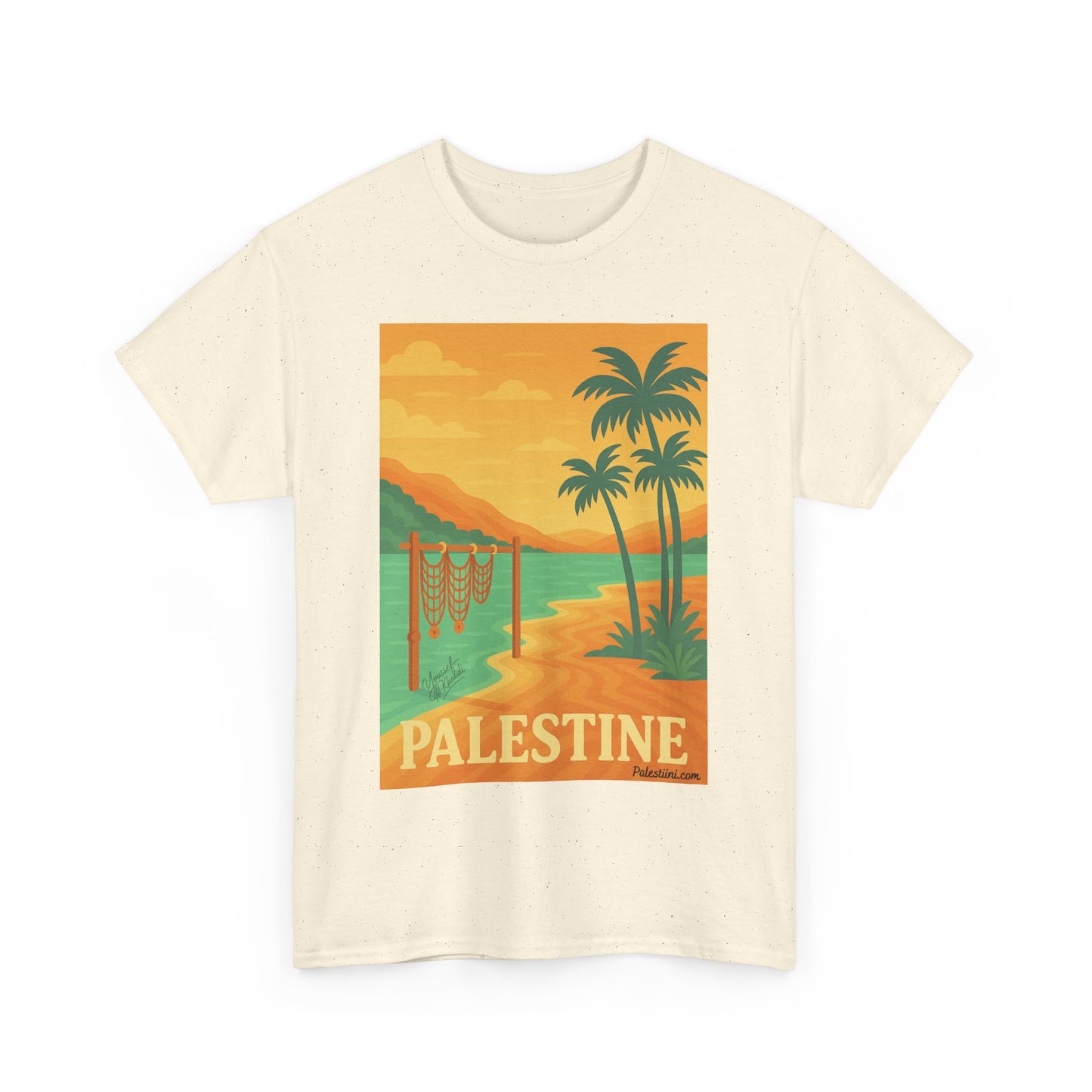 T-shirt Palestine - "Bord du Jourdain" - Impression Devant