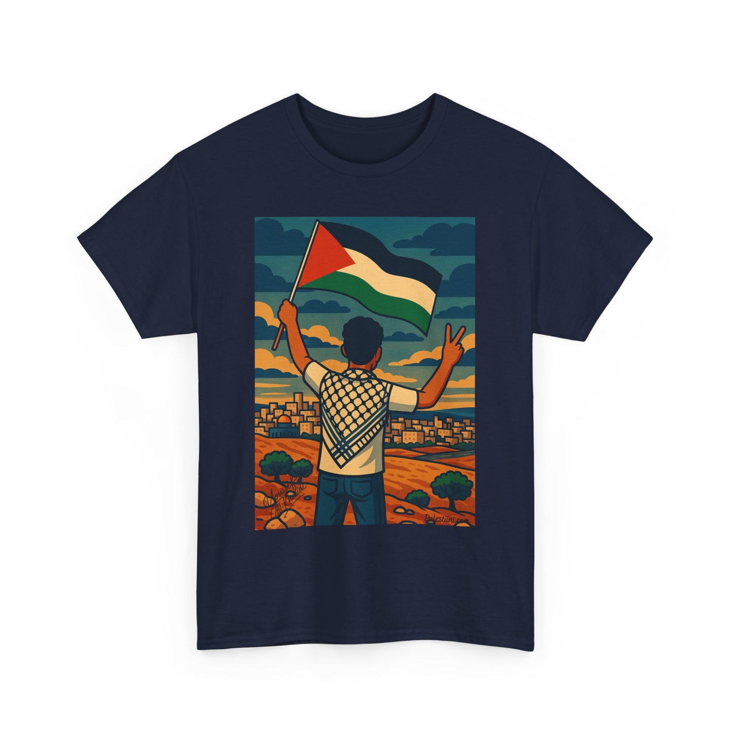 T-shirt Palestine - "Le Salut" - Impression Devant