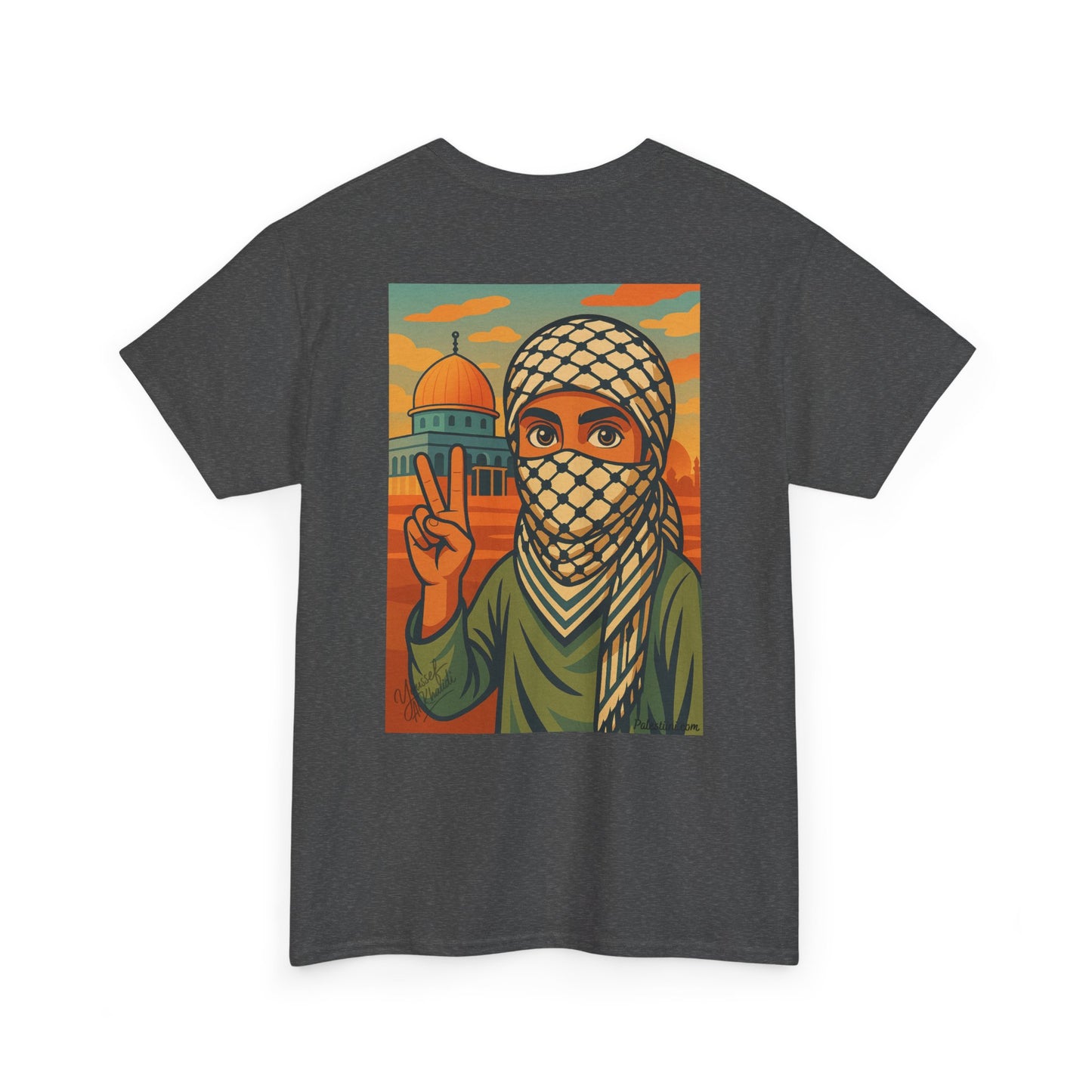 Palestine shirt - "Paix & Héritage" - Impression Dos