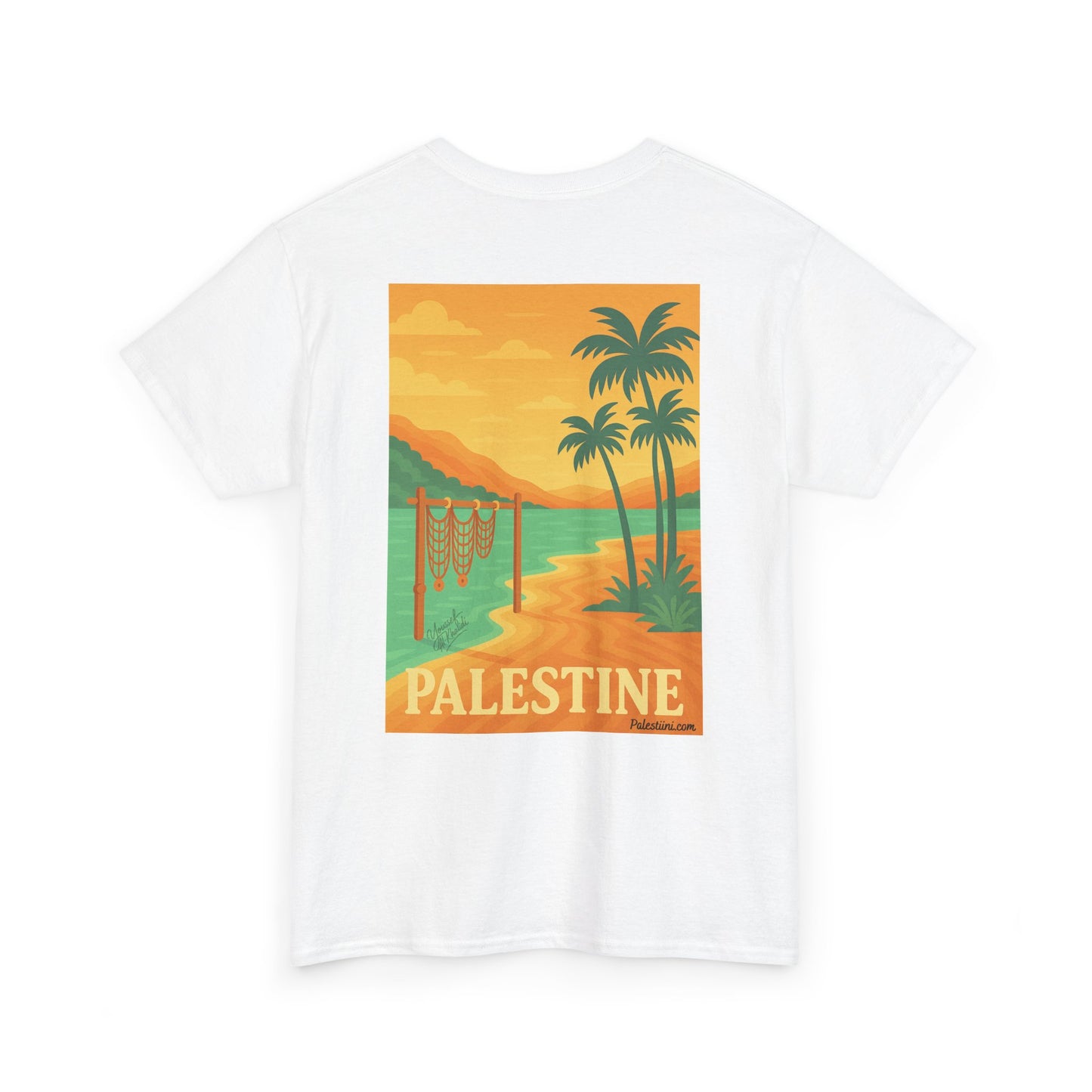 Maillot de la Palestine - "Bord du Jourdain" - Impression Dos