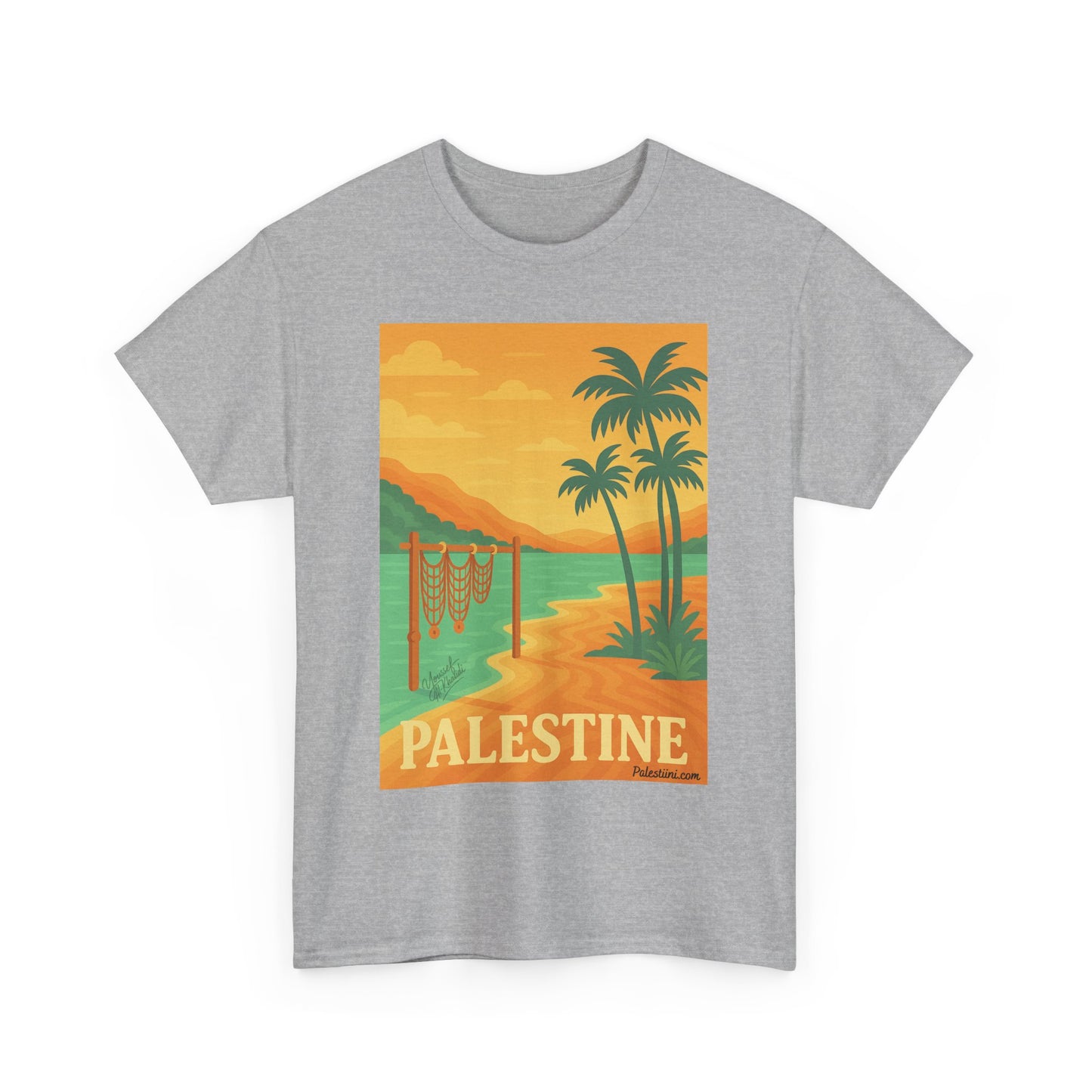 T-shirt Palestine - "Bord du Jourdain" - Impression Devant