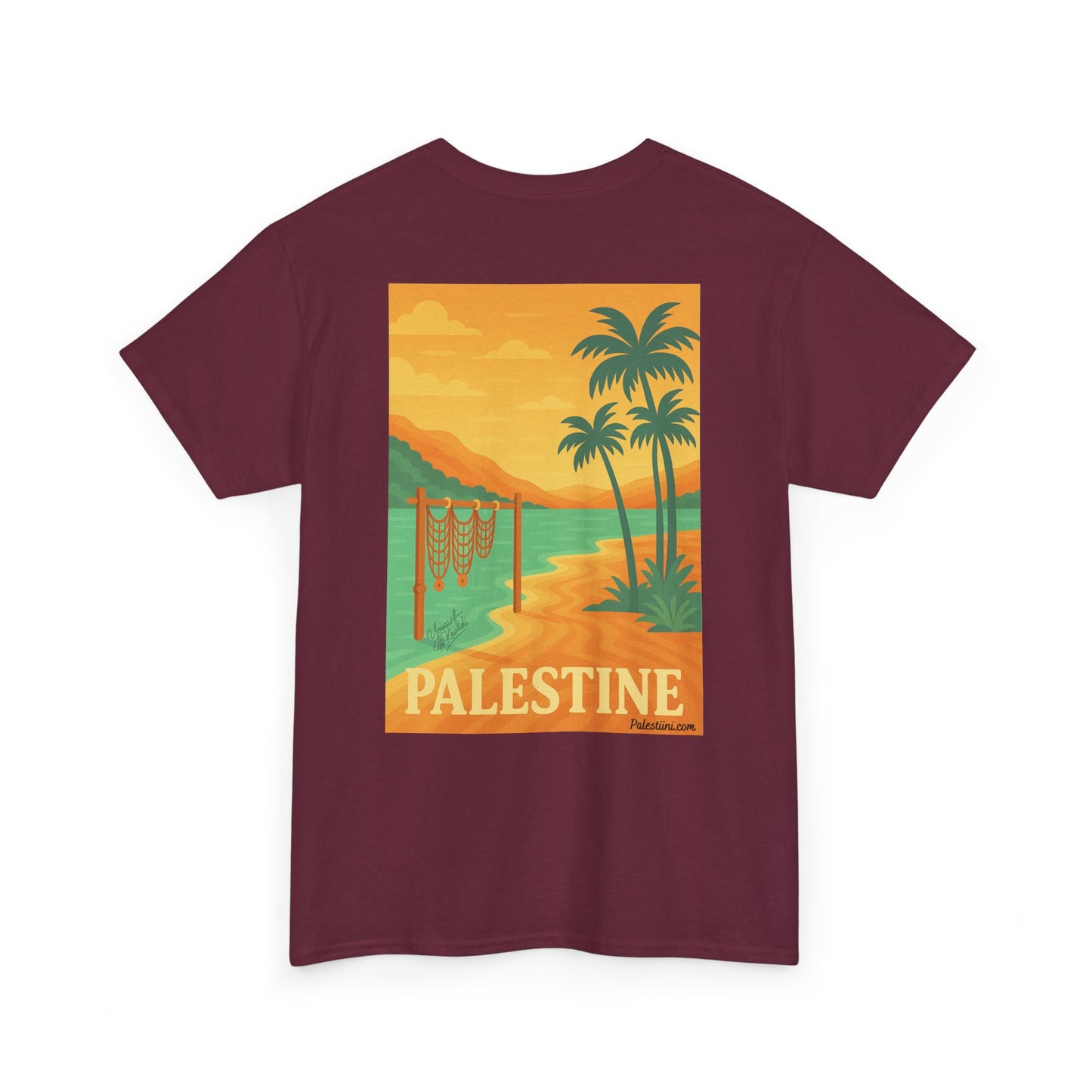 Maillot de la Palestine - "Bord du Jourdain" - Impression Dos