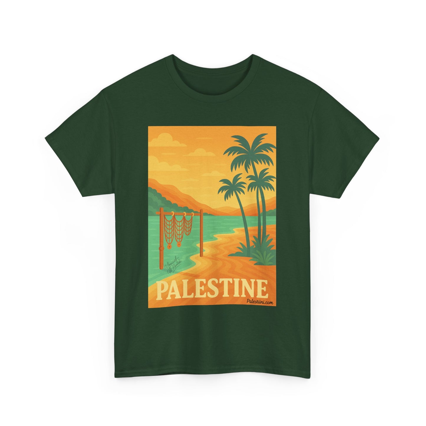 T-shirt Palestine - "Bord du Jourdain" - Impression Devant
