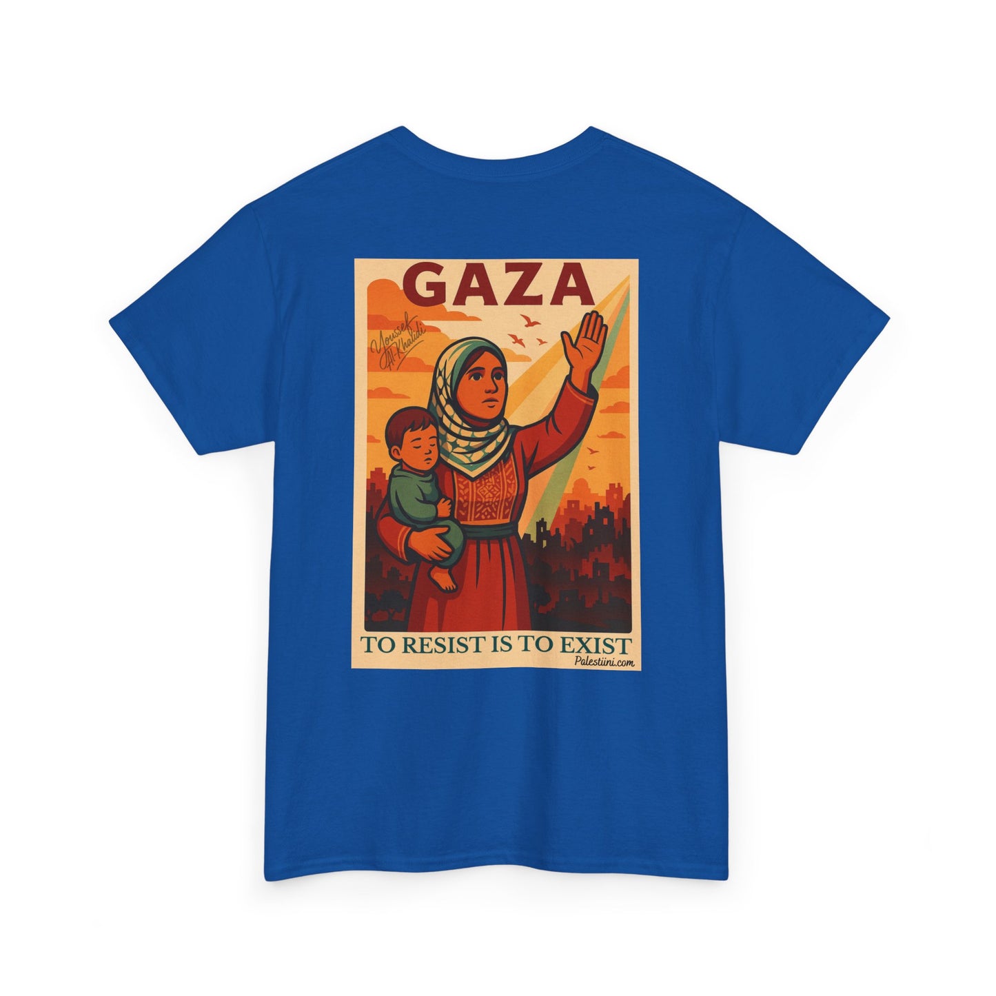 T-shirt Palestine - "Résister, c'est exister" - Impression Dos