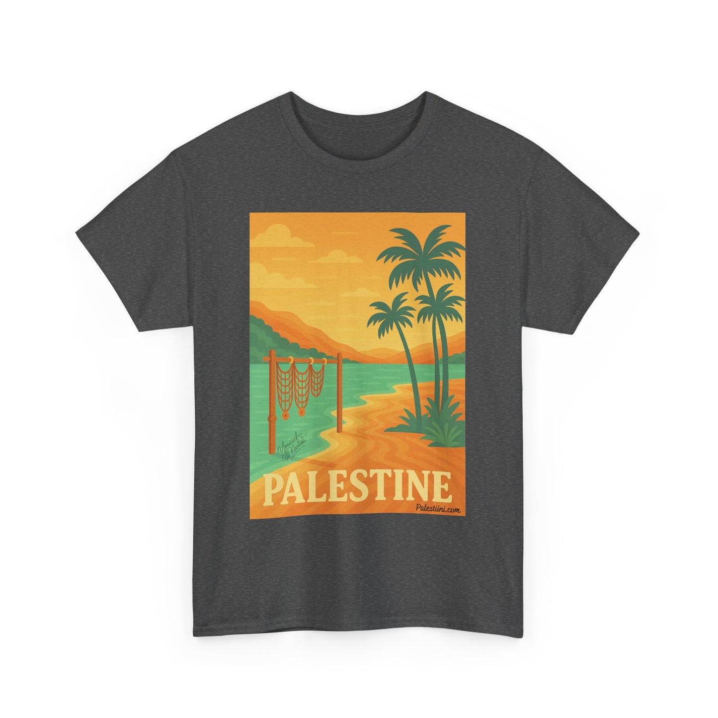 T-shirt Palestine - "Bord du Jourdain" - Impression Devant