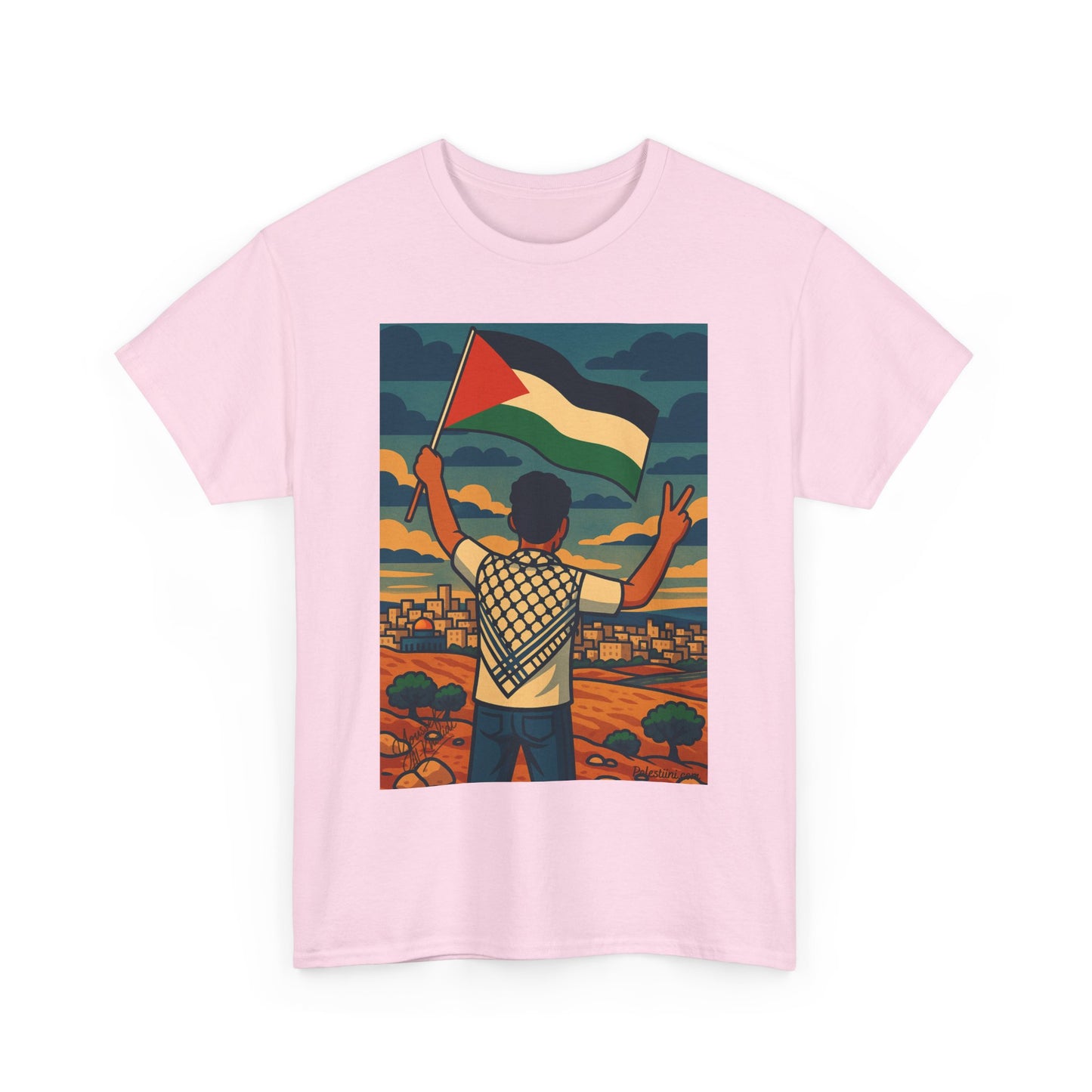 T-shirt Palestine - "Le Salut" - Impression Devant