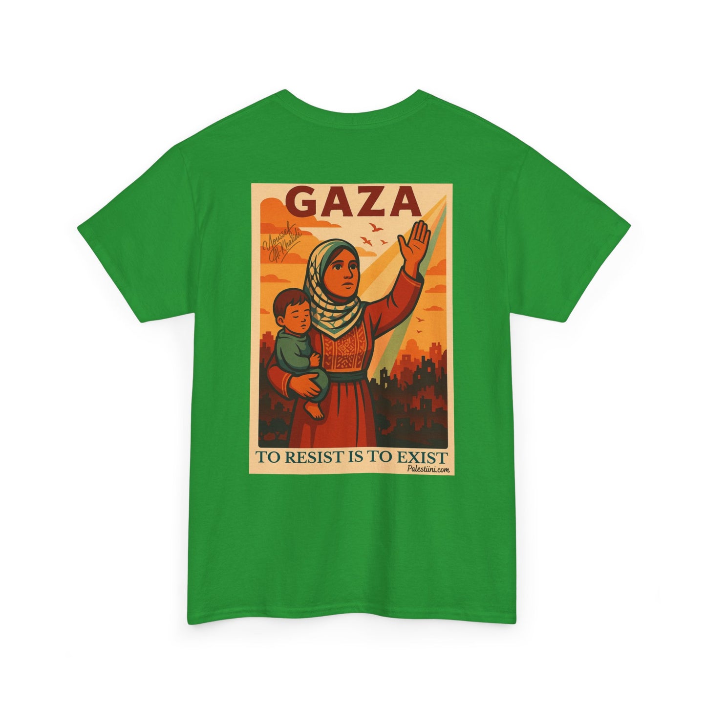 T-shirt Palestine - "Résister, c'est exister" - Impression Dos