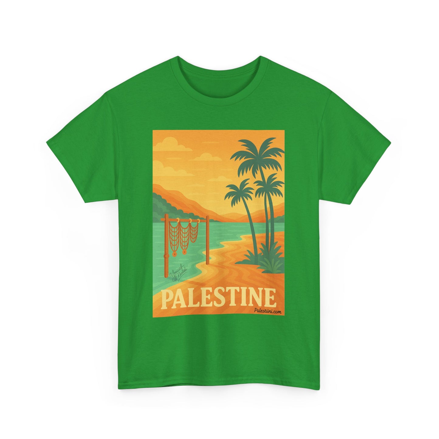 T-shirt Palestine - "Bord du Jourdain" - Impression Devant