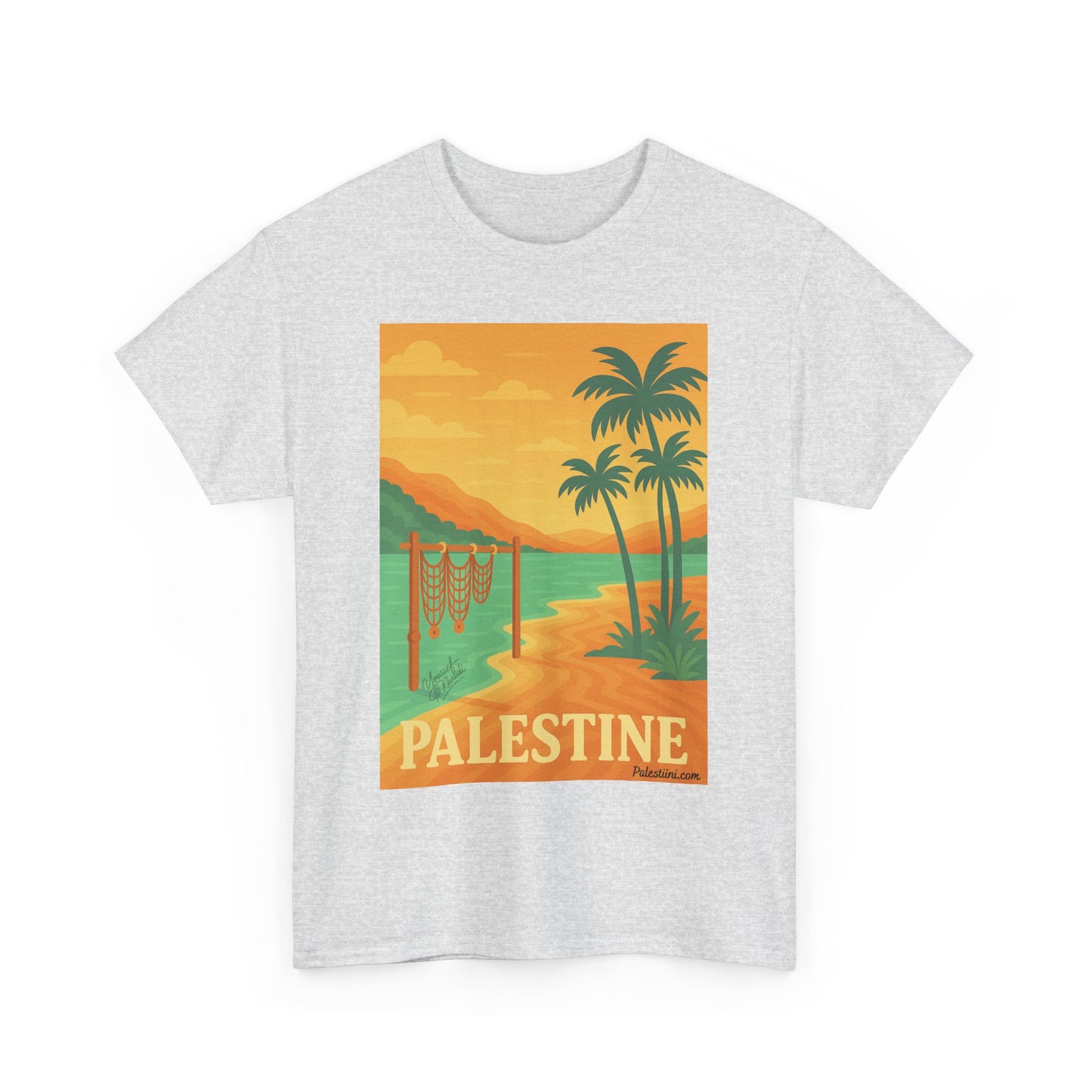 T-shirt Palestine - "Bord du Jourdain" - Impression Devant