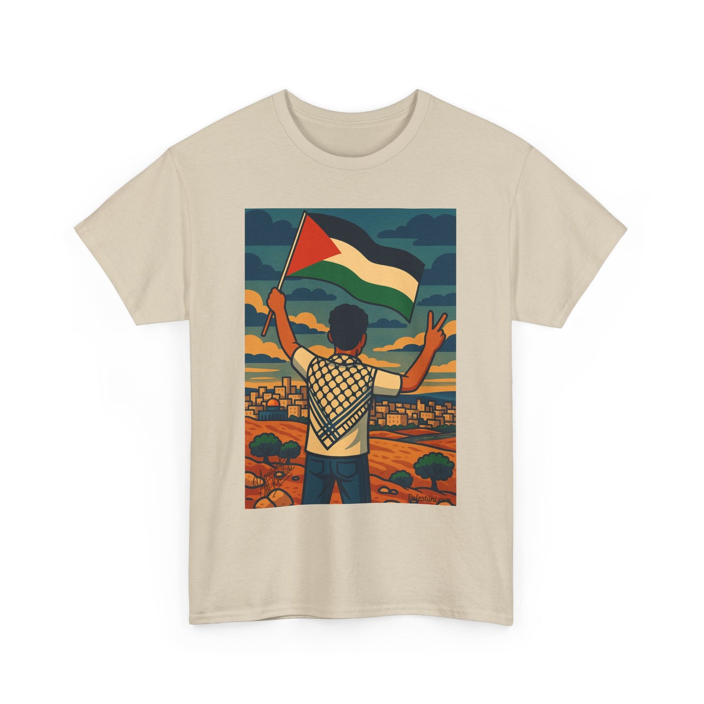 T-shirt Palestine - "Le Salut" - Impression Devant