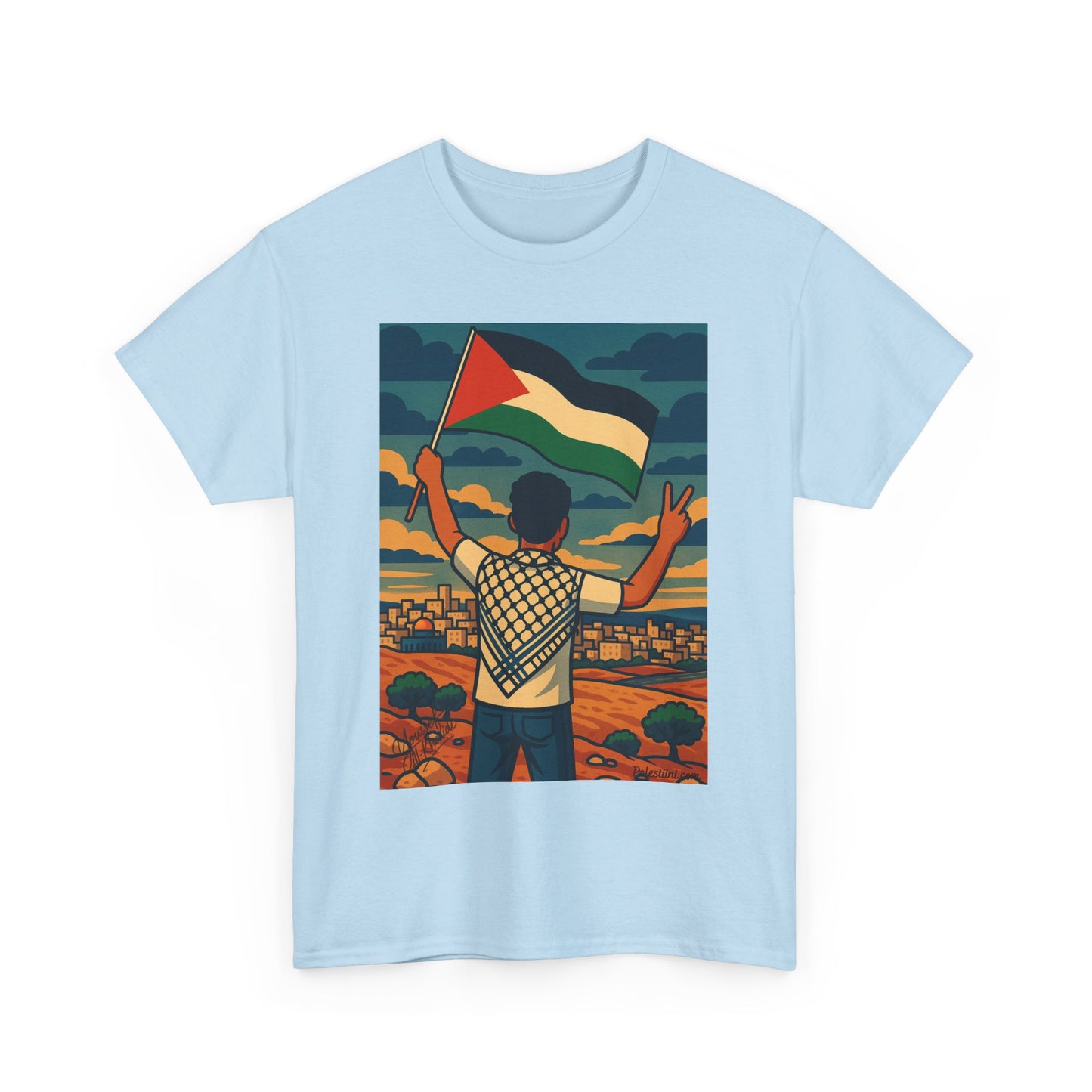 T-shirt Palestine - "Le Salut" - Impression Devant