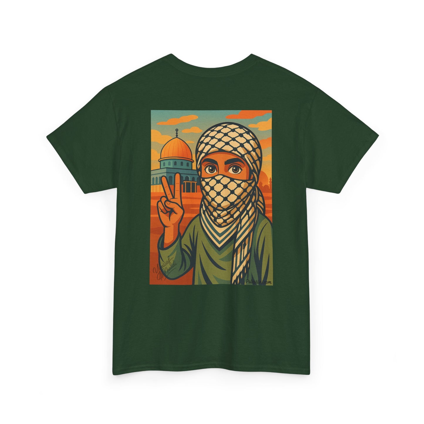 Palestine shirt - "Paix & Héritage" - Impression Dos