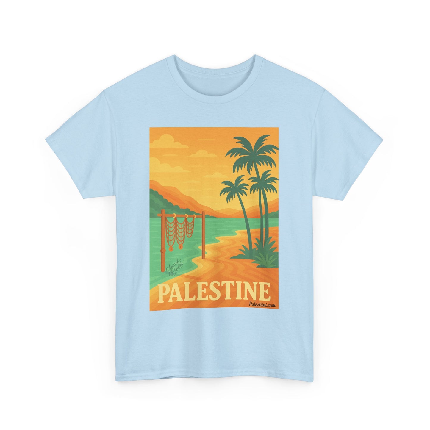 T-shirt Palestine - "Bord du Jourdain" - Impression Devant