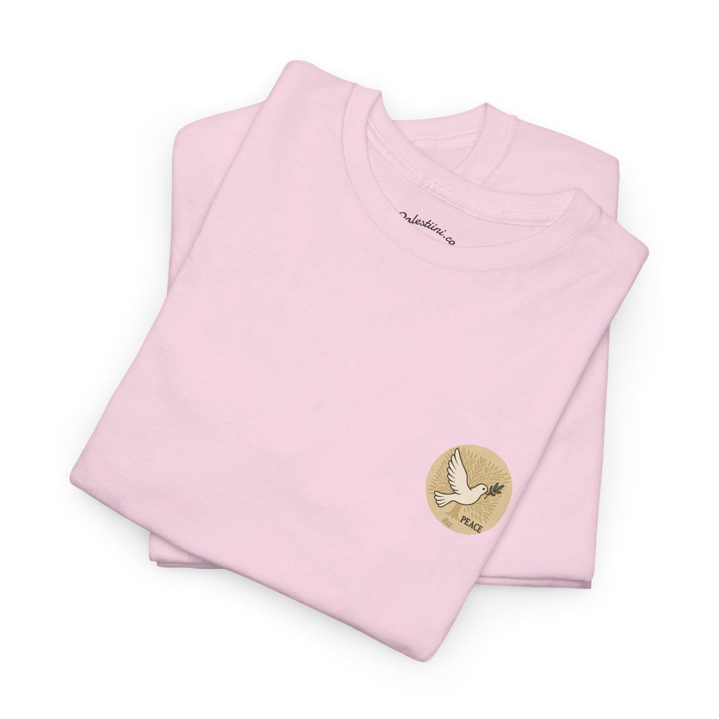 Maillot Palestine rose - "Zaytouna & Salam" - Impression Coeur