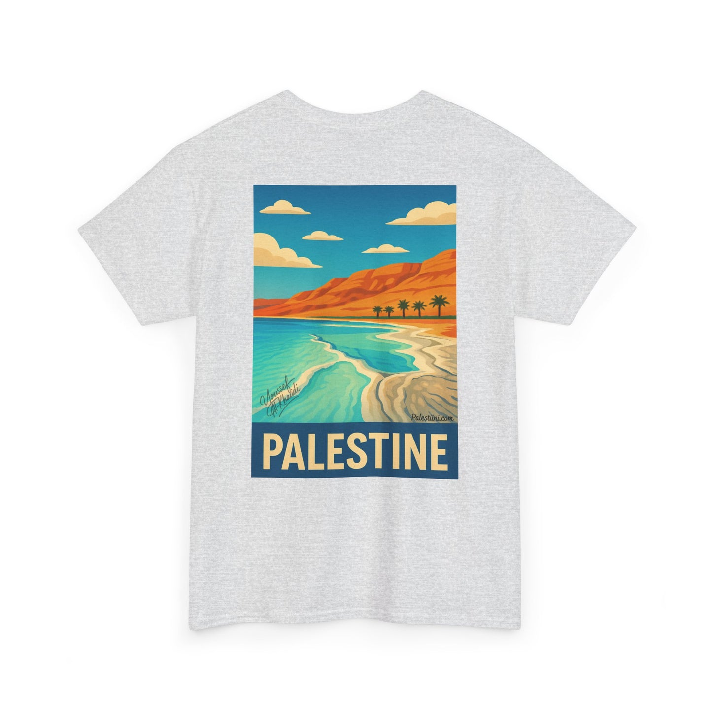 Tee shirt Palestine - "Vagues de Palestine" - Impression Dos