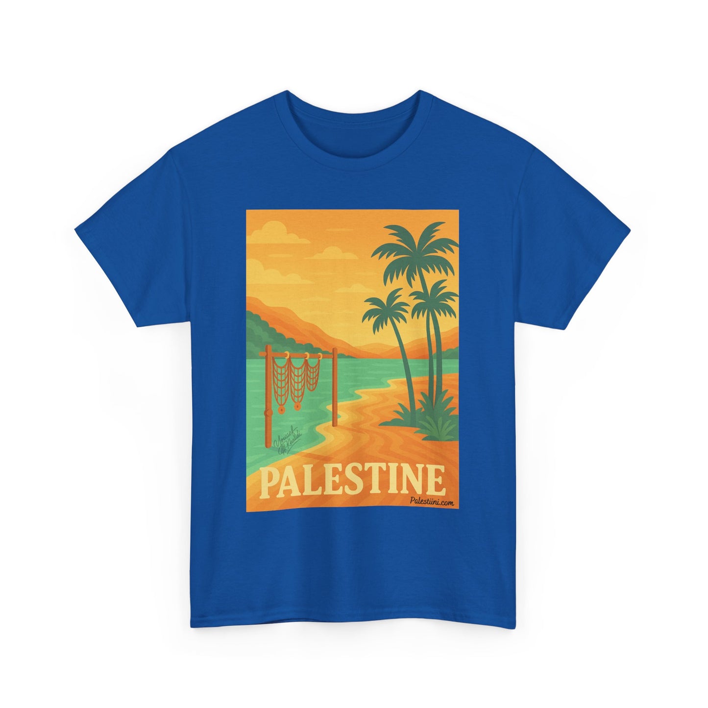 T-shirt Palestine - "Bord du Jourdain" - Impression Devant