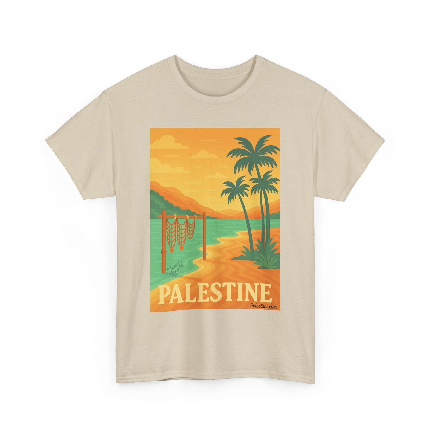 T-shirt Palestine - "Bord du Jourdain" - Impression Devant