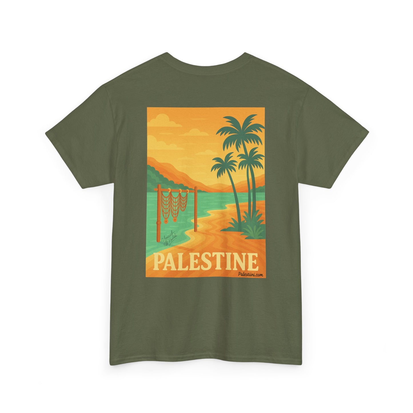 Maillot de la Palestine - "Bord du Jourdain" - Impression Dos