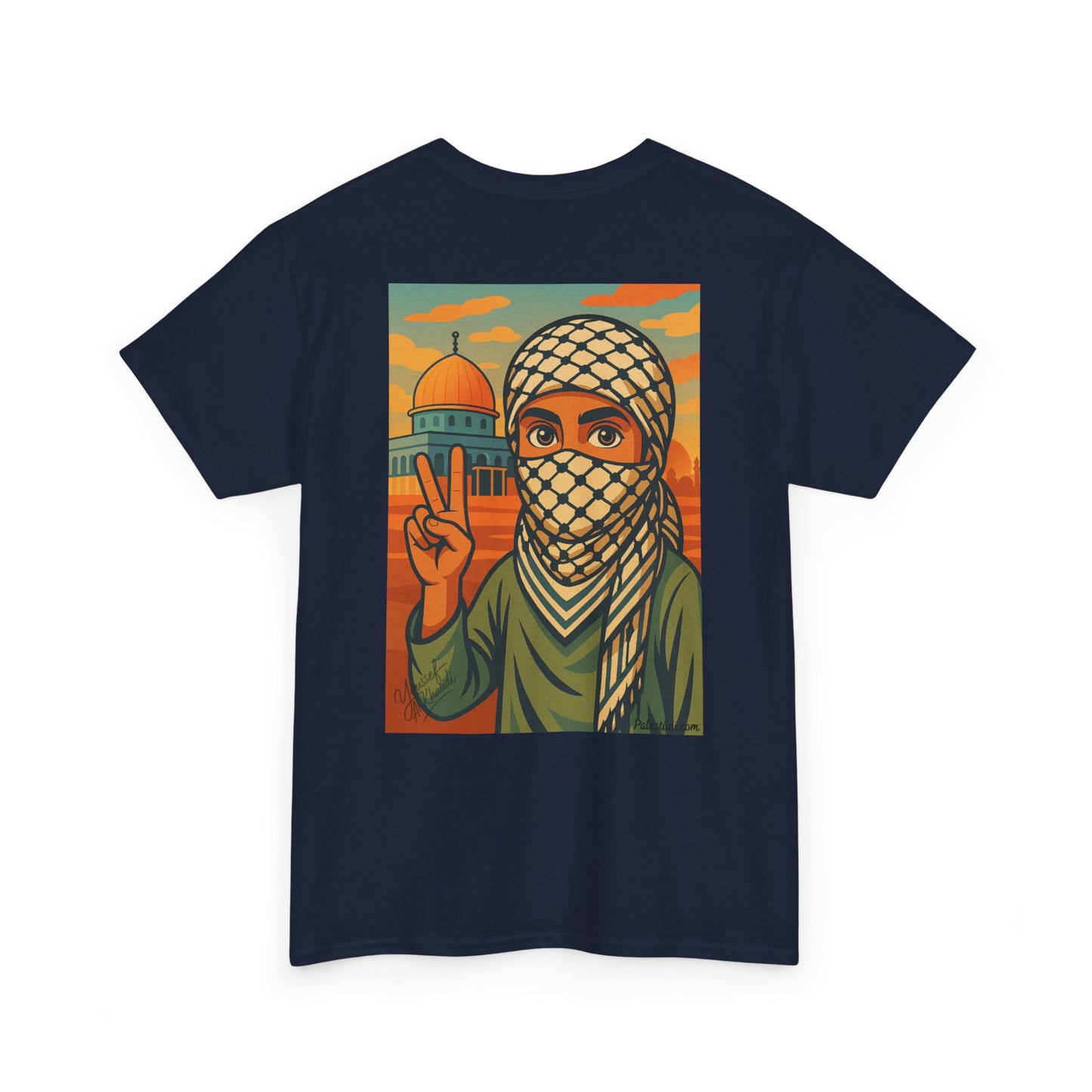 Palestine shirt - "Paix & Héritage" - Impression Dos