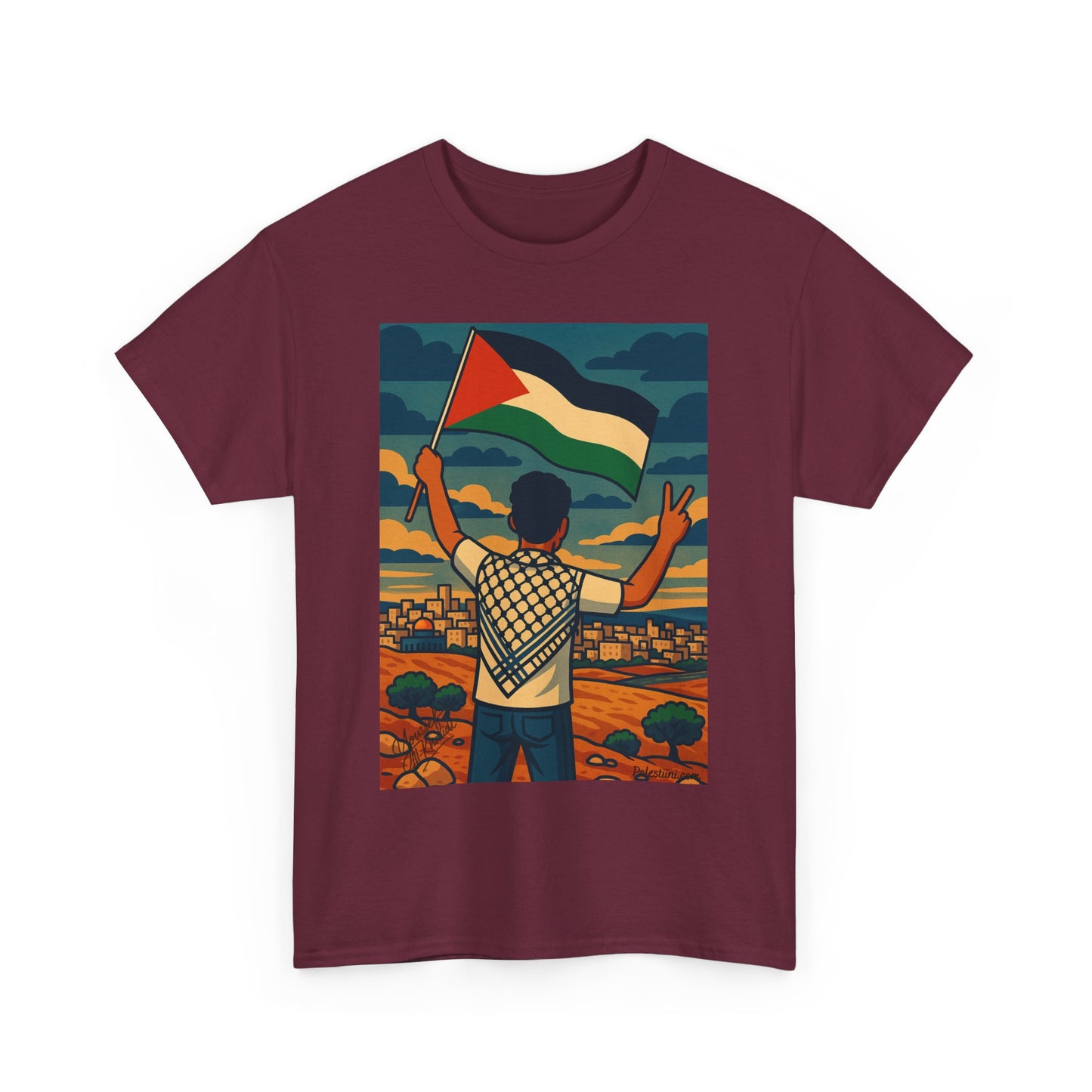 T-shirt Palestine - "Le Salut" - Impression Devant