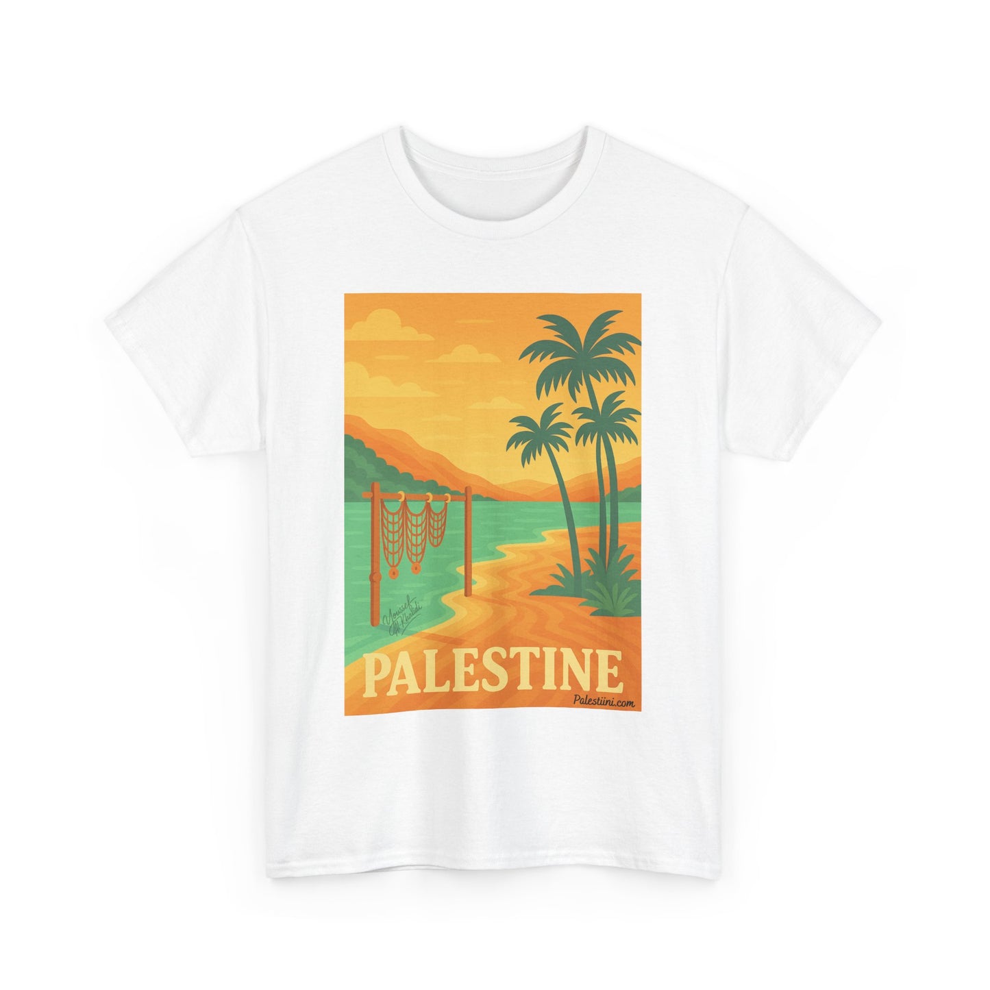 T-shirt Palestine - "Bord du Jourdain" - Impression Devant