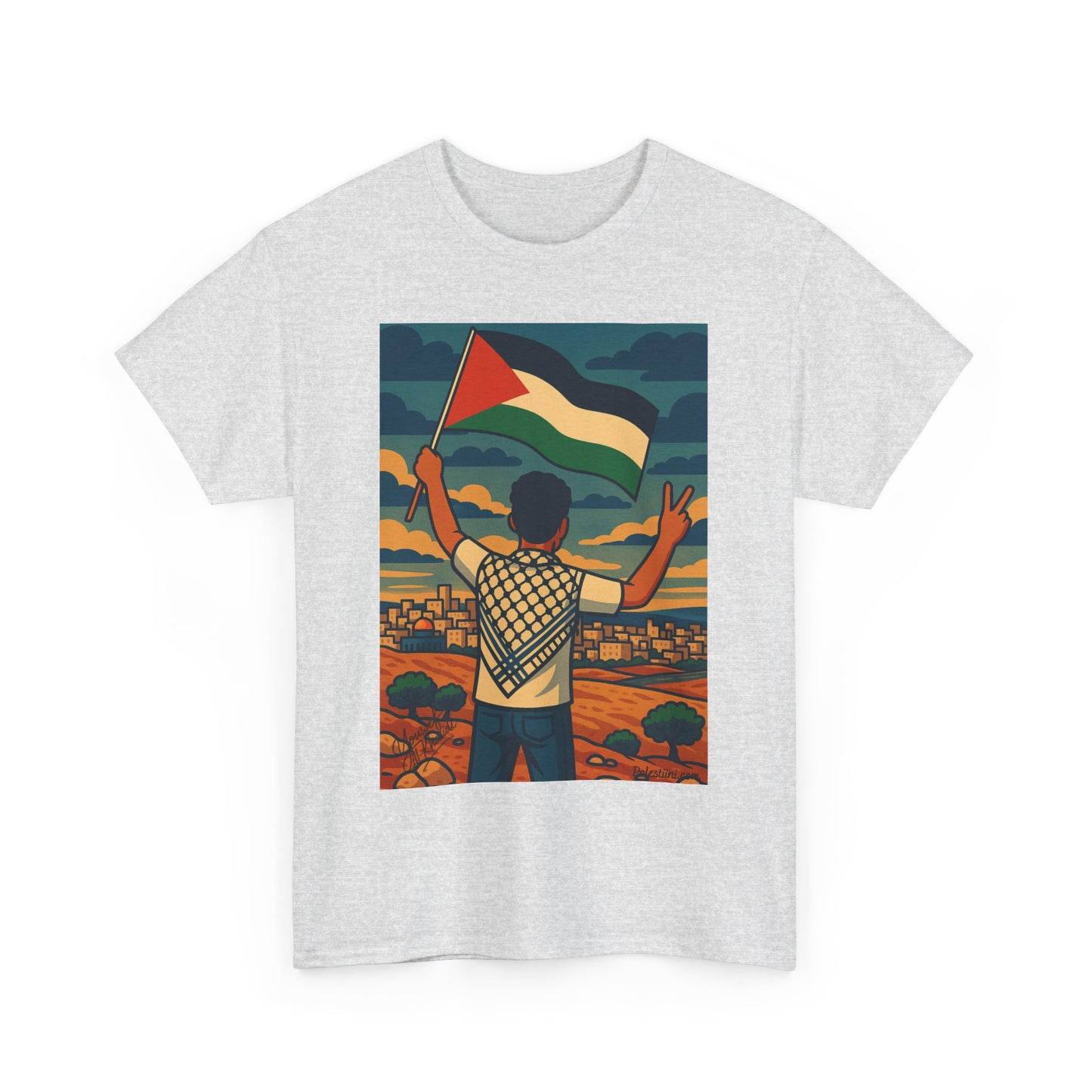 T-shirt Palestine - "Le Salut" - Impression Devant