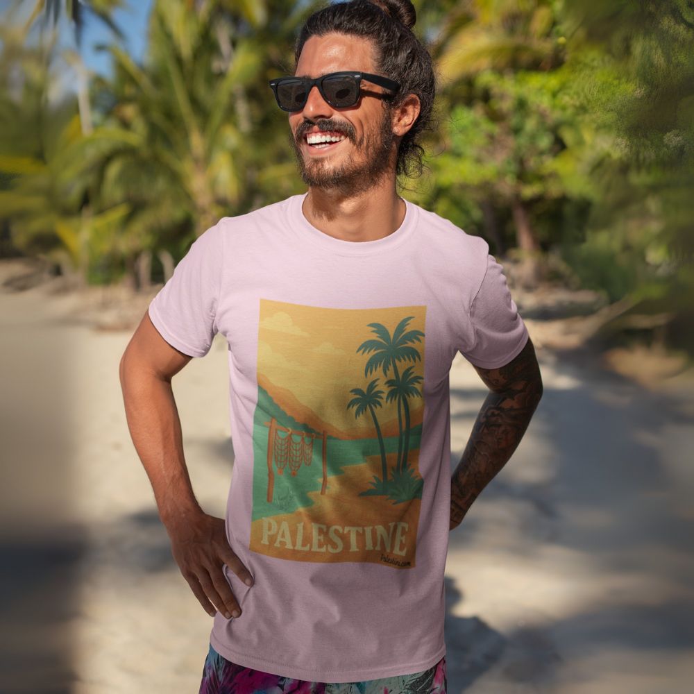T-shirt Palestine - "Bord du Jourdain" - Impression Devant