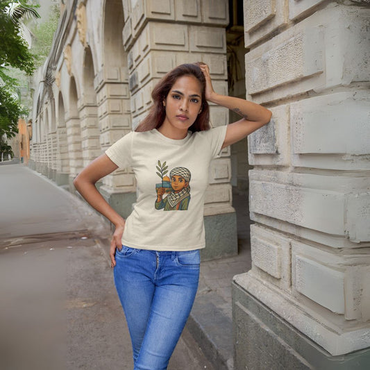 T-shirt Palestine - "Les Innocents de Jérusalem" - Impression Devant Transparent