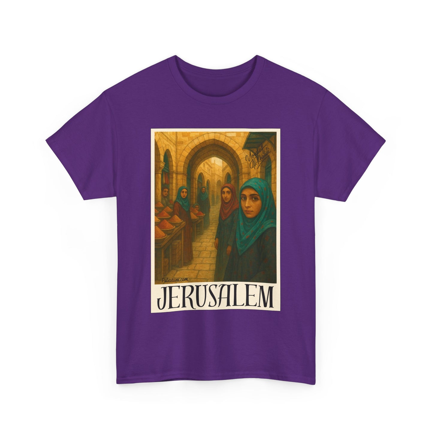 T-shirt Palestine - "Le Souk de Jerusalem" - Impression Devant