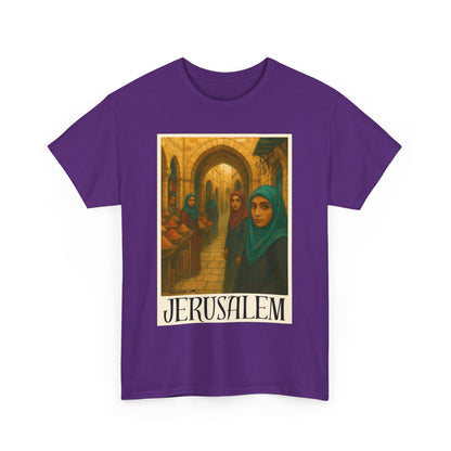 T-shirt Palestine - "Le Souk de Jerusalem" - Impression Devant