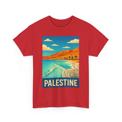 T-shirt Palestine - "Vagues de Palestine" - Impression Devant
