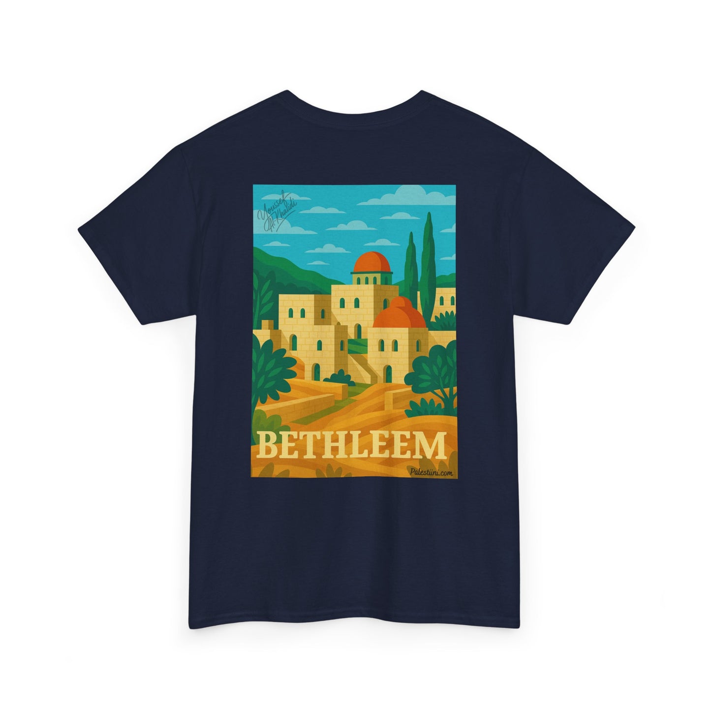 T-shirt Palestine - "Lumière de Bethléem" - Impression Dos