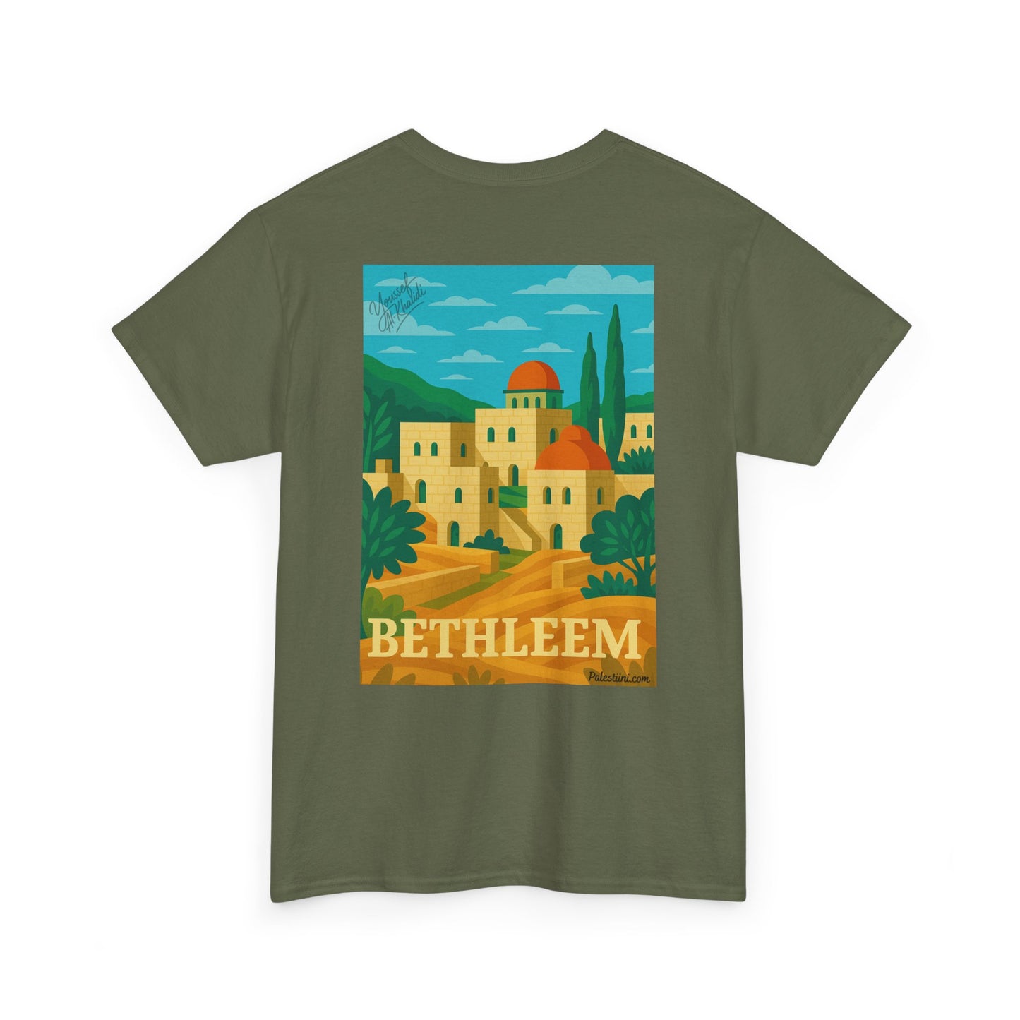 T-shirt Palestine - "Lumière de Bethléem" - Impression Dos