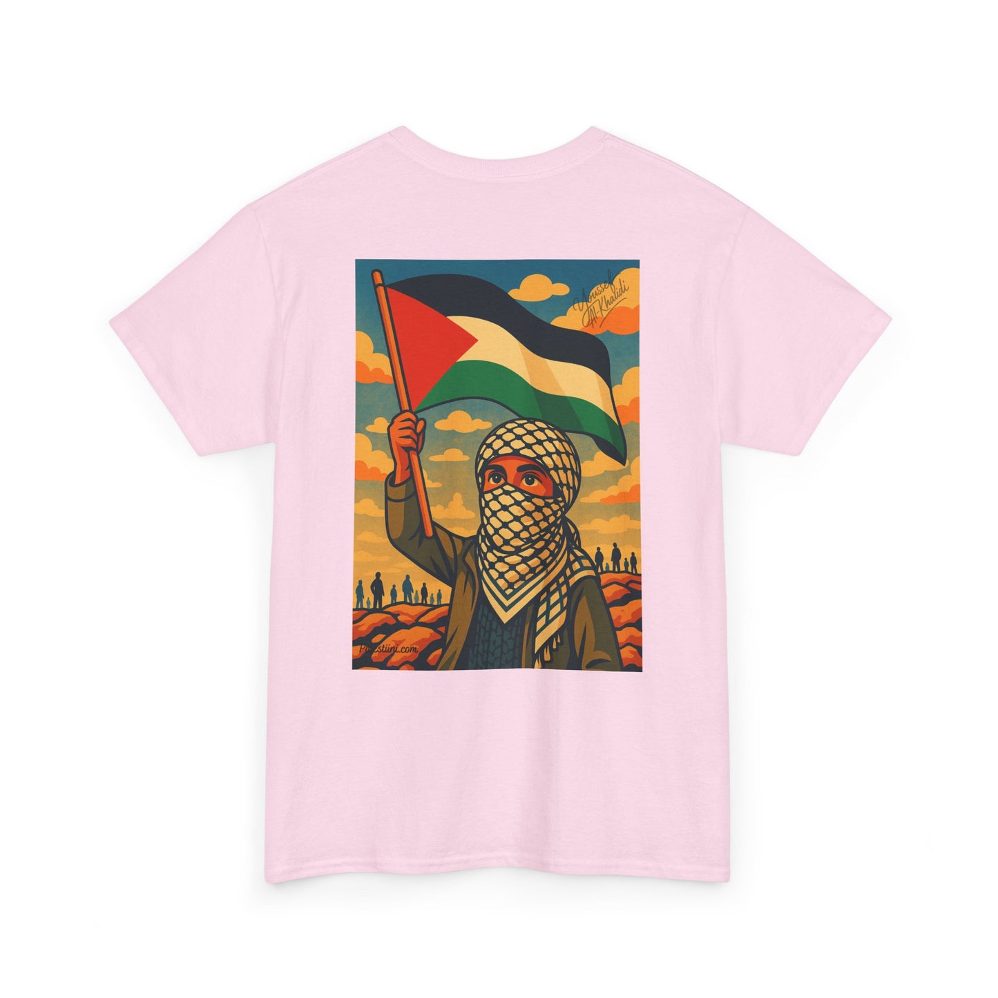 T-shirt Palestine - "Fier et Libre" - Impression Dos