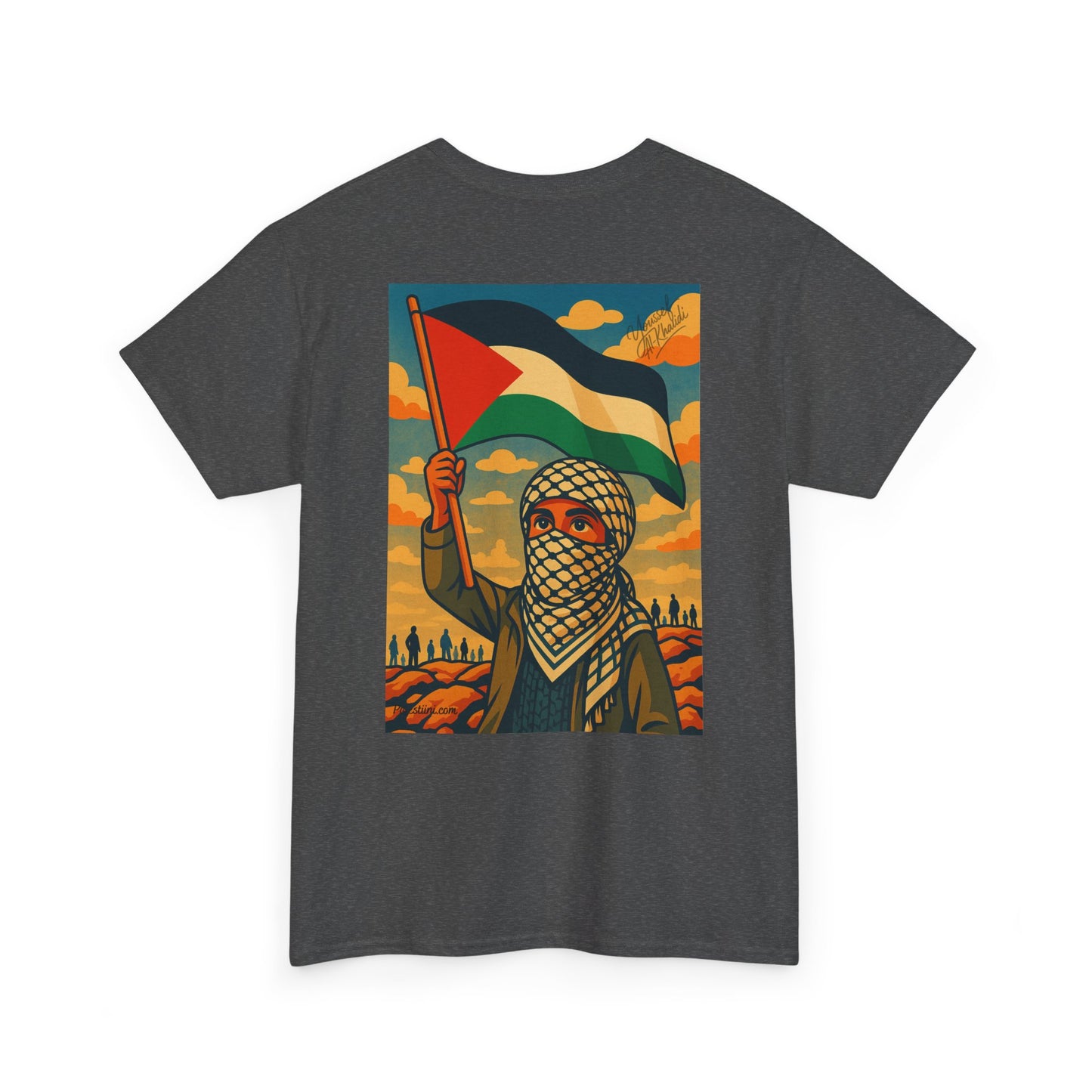 T-shirt Palestine - "Fier et Libre" - Impression Dos