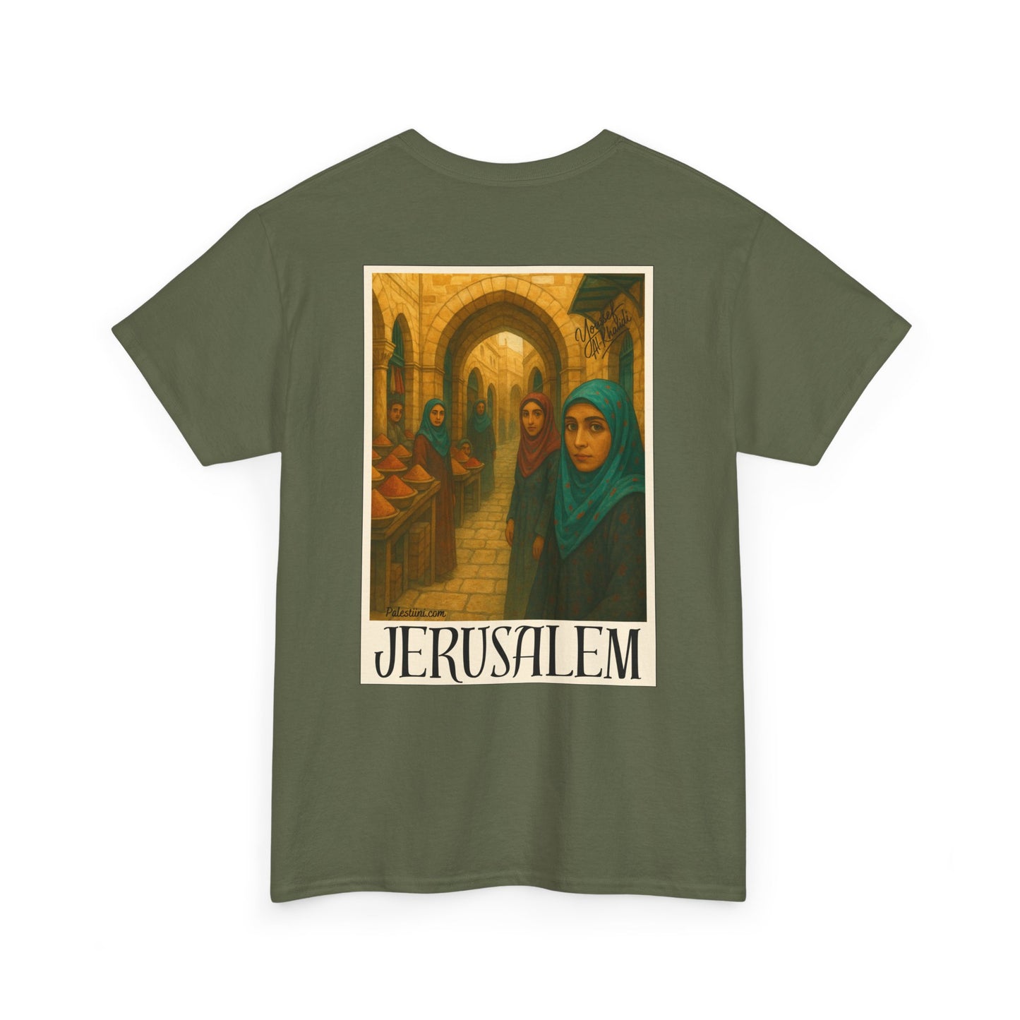 T-shirt Palestine - "Le Souk de Jerusalem" - Impression Dos