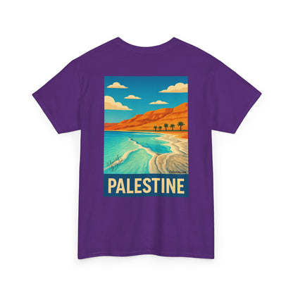 Tee shirt Palestine - "Vagues de Palestine" - Impression Dos