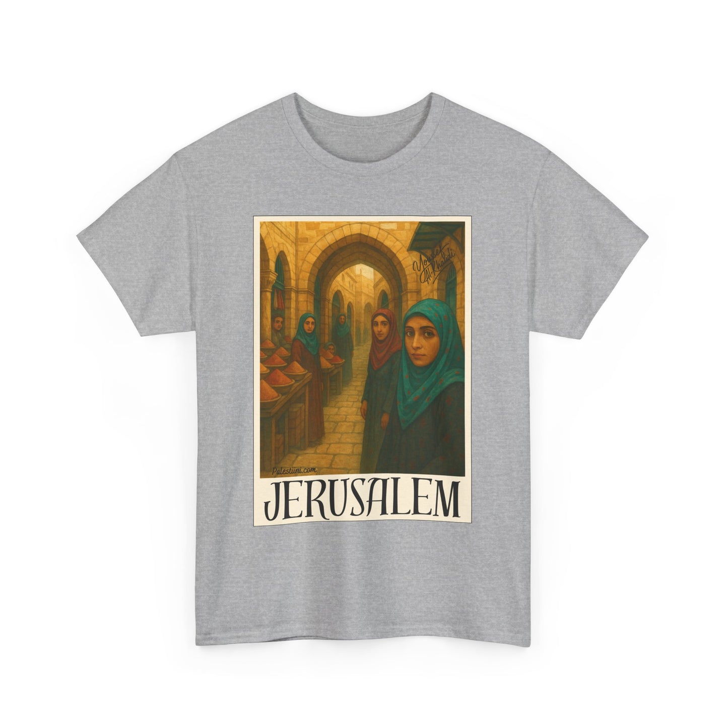 T-shirt Palestine - "Le Souk de Jerusalem" - Impression Devant