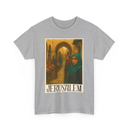 T-shirt Palestine - "Le Souk de Jerusalem" - Impression Devant