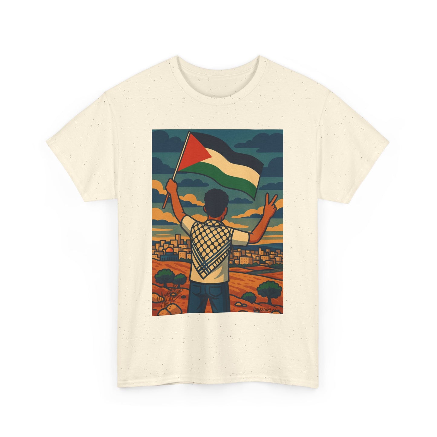 T-shirt Palestine - "Le Salut" - Impression Devant