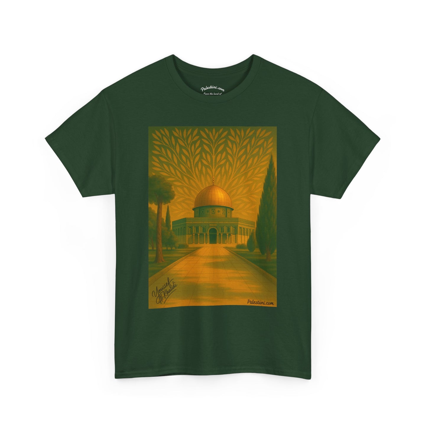 T-shirt Palestine - "Al-Aqsa, racine d’un peuple" - Impression Avant