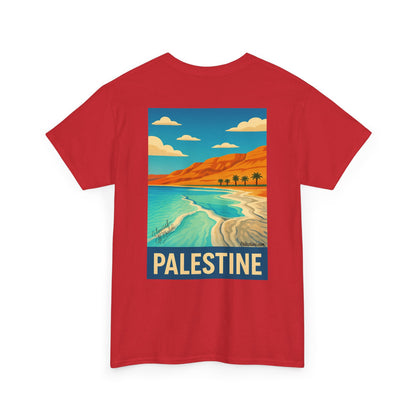 Tee shirt Palestine - "Vagues de Palestine" - Impression Dos