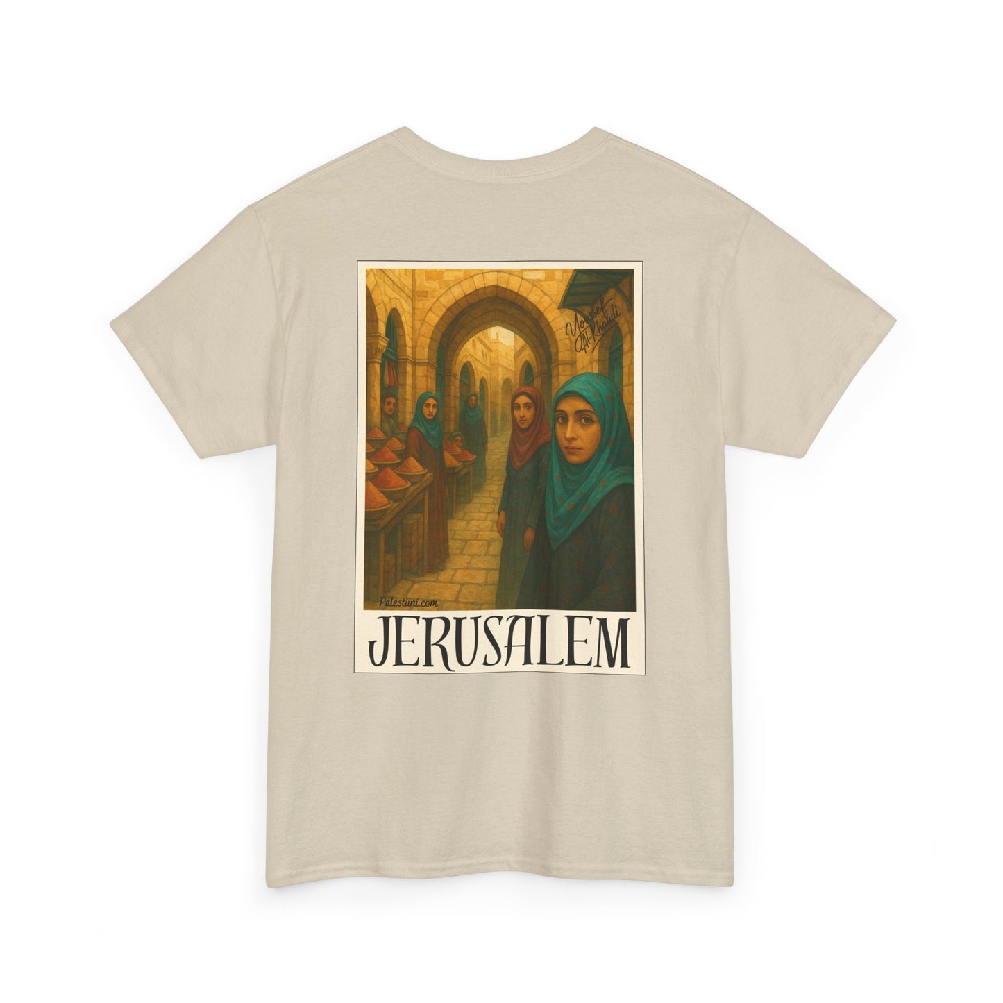T-shirt Palestine - "Le Souk de Jerusalem" - Impression Dos