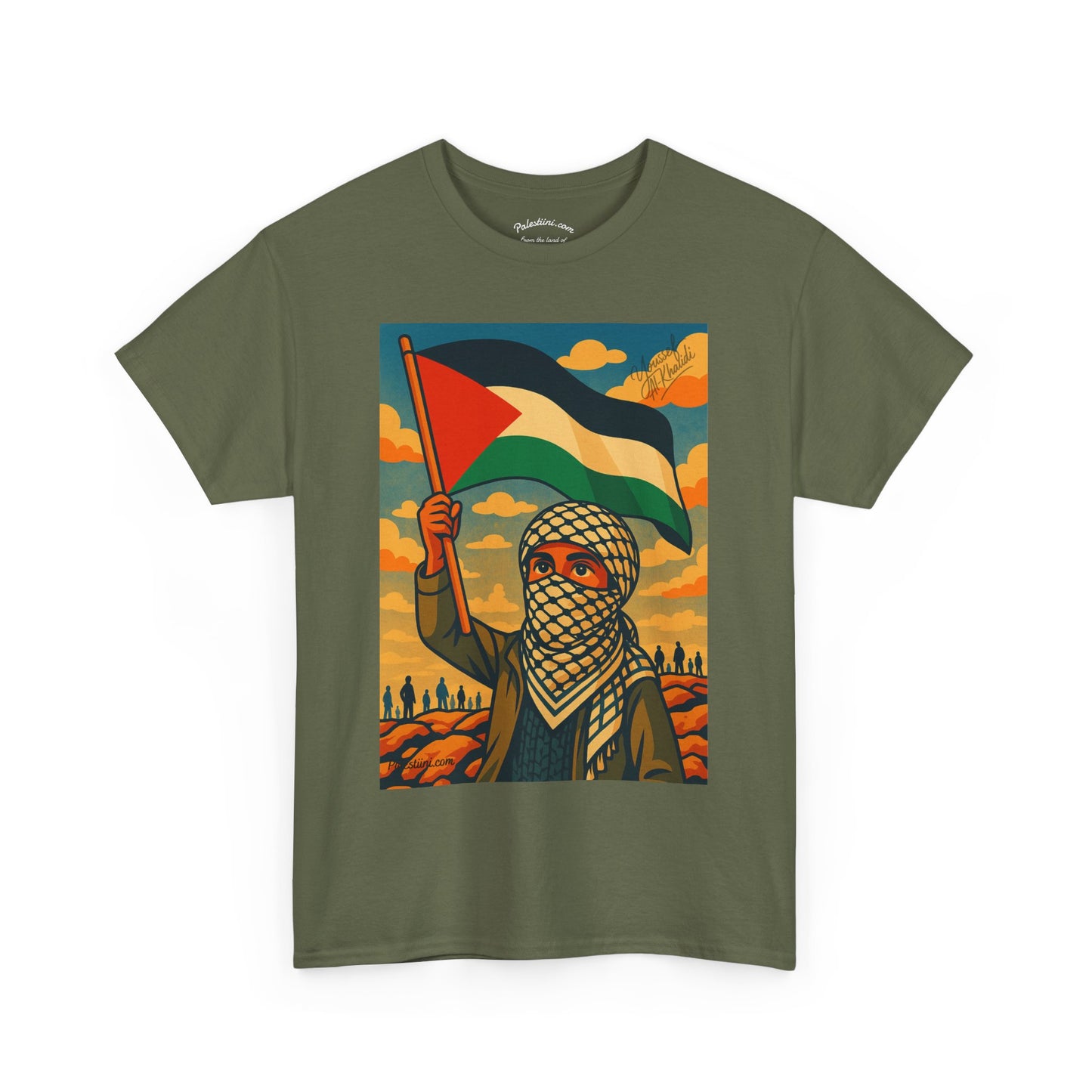 T-shirt Palestine - "Fier et Libre" - Impression Devant