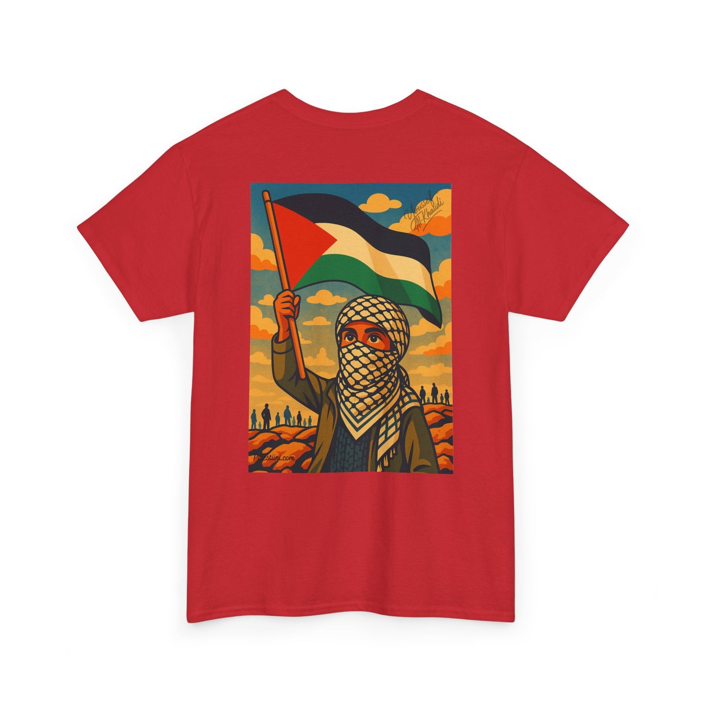 T-shirt Palestine - "Fier et Libre" - Impression Dos