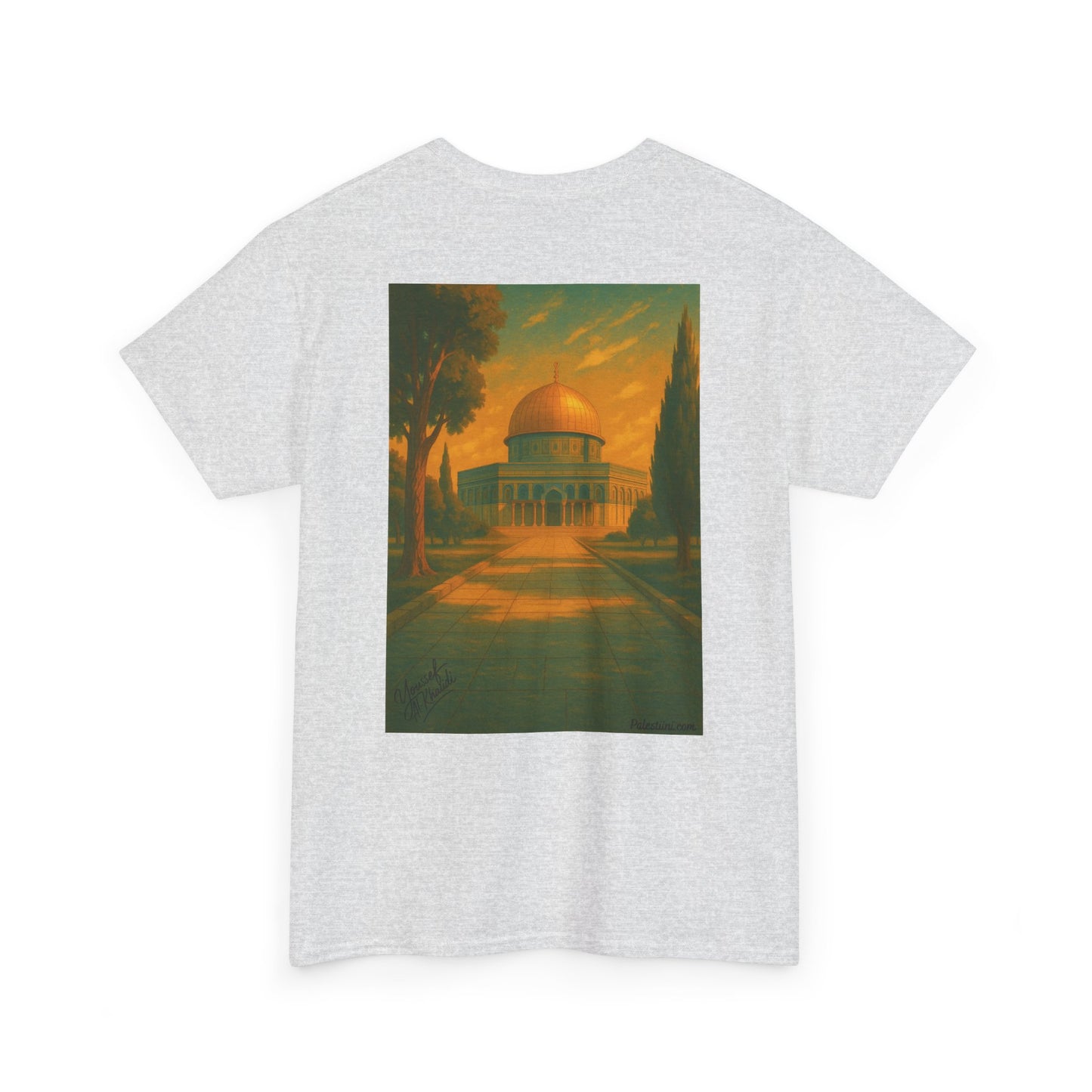 Palestine t shirt - "Al-Quds Eternelle" - Impression Dos et Cœur