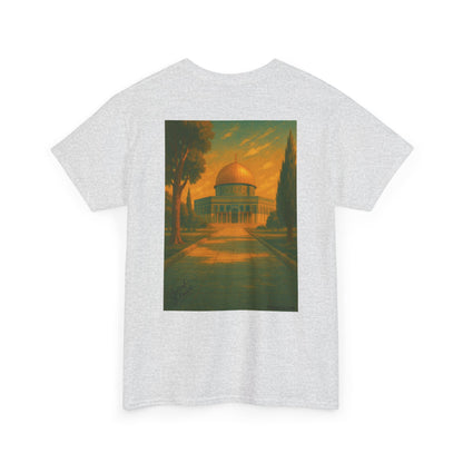 Palestine t shirt - "Al-Quds Eternelle" - Impression Dos et Cœur