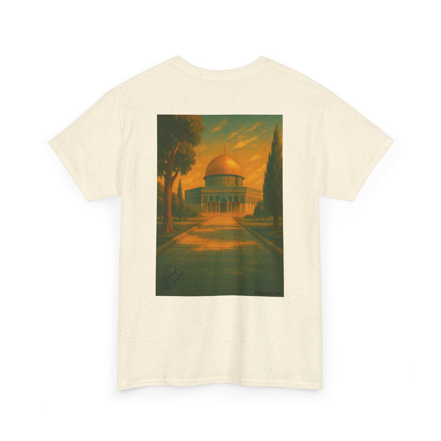 Palestine t shirt - "Al-Quds Eternelle" - Impression Dos et Cœur